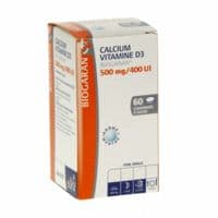 Calcium Vitamine D3 Biogaran 500 Mg/400 Ui, Comprimé à Sucercalcium + Cholécalciférol - 1 Flacon(S) Polyéthylène de 60 Comprimé(S)