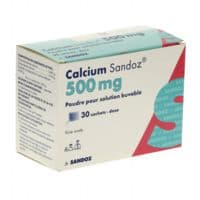 Calcium Sandoz 500 Mg, Poudre pour Solution Buvable en Sachet-Dosecalcium - 30 Sachet(S) Papier Aluminium Polyéthylène de 4,2 G