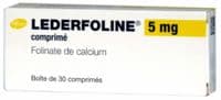 Lederfoline 5 Mg, Compriméfolinate de Calcium - Plaquette(S) Thermoformée(S) Pvc-Aluminium de 30 Comprimé(S)