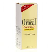 Orocal Vitamine D3 500 Mg/200 U.I., Comprimé à Sucer Fl Pehd/180Calcium + Cholécalciférol - Flacon(S) Polyéthylène Haute Densité (Pehd) de 180 Comprimé(S)