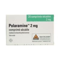 Polaramine 2 Mg Cpr Séc Plq/20Dexchlorphéniramine Maléate - 2 Plaquette(S) Thermoformée(S) Pvc Polychlortrifluoroéthylène Aluminium de 10 Comprimé(S)