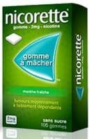 Nicorette 2 Mg Gom à Mâcher Médic Sans Sucre Menthe Fraîche Plq/30Gomnicotine