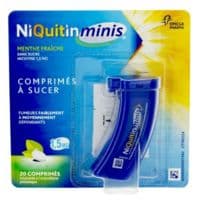 Niquitinminis Menthe Fraîche 1,5 Mg Sans Sucre, Comprimé à Sucer Édulcoré à l'Acésulfame Potassique T/20Nicotine