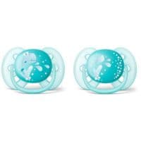 Avent Sucette Ultra Douce Silicone 6-18 Mois Baleine/Mer B/2