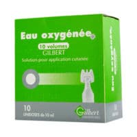 Eau Oxygenee 10 Volumes Gilbert, Solution pour Application Cutanée en Récipient Unidoseperoxyde D'Hydrogène - Laboratoires Gilbert