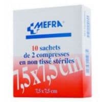 Mefra, 7,5 Cm X 7,5 Cm, Sachet de 2, 10 Sachets, Bt 20 - 3M France
